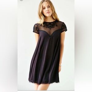 Urban Outfitters Kimchi Blue, Black Lace Overlay Dress